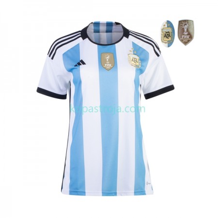 Billiga Fotbollströjor Argentina 3 Stars Dam Hemma tröja WM 2022 Kortärmad